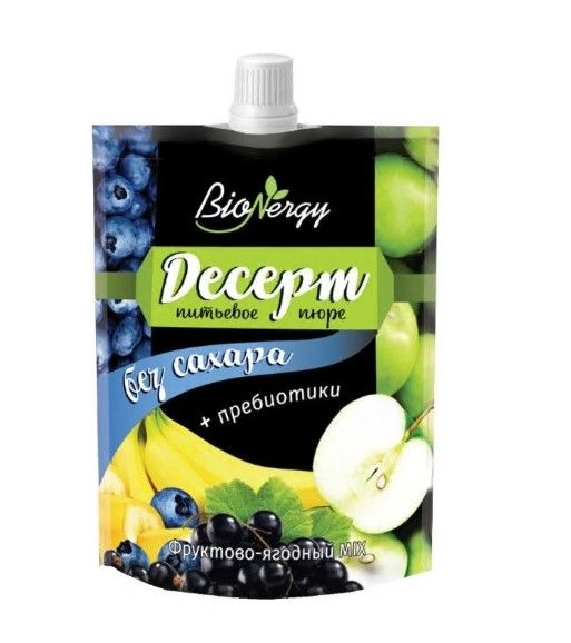 Изображение товара Десерт Фруктово-ягодный MIX Голубика-Яблоко-Черная смородина-Банан Bionergy 140г Десерт Фруктово-ягодный MIX Голубика-Яблоко-Черная смородина-Банан Bionergy 140г фотография