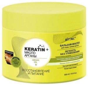 Белита Keratin масло Арганы бальзам-масло для волос Восстановление и Питание 300мл