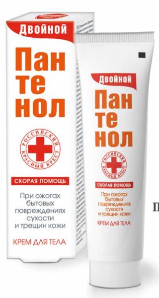 Пантенол крем для тела Двойной Скорая помощь от сухости и трещин кожи 35мл фотография