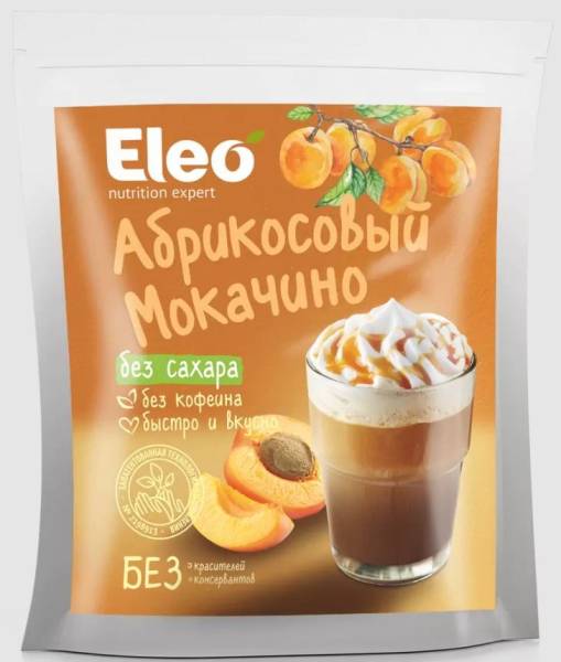 Кофе абрикосовый Мокачино без сахара Eleo 150г фотография